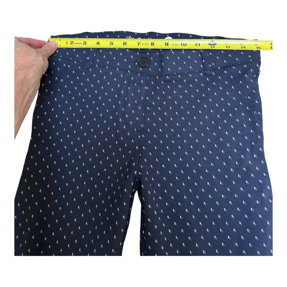 betabrand dressy yoga pants navy geometric print Medium Long - Picture 4 of 7